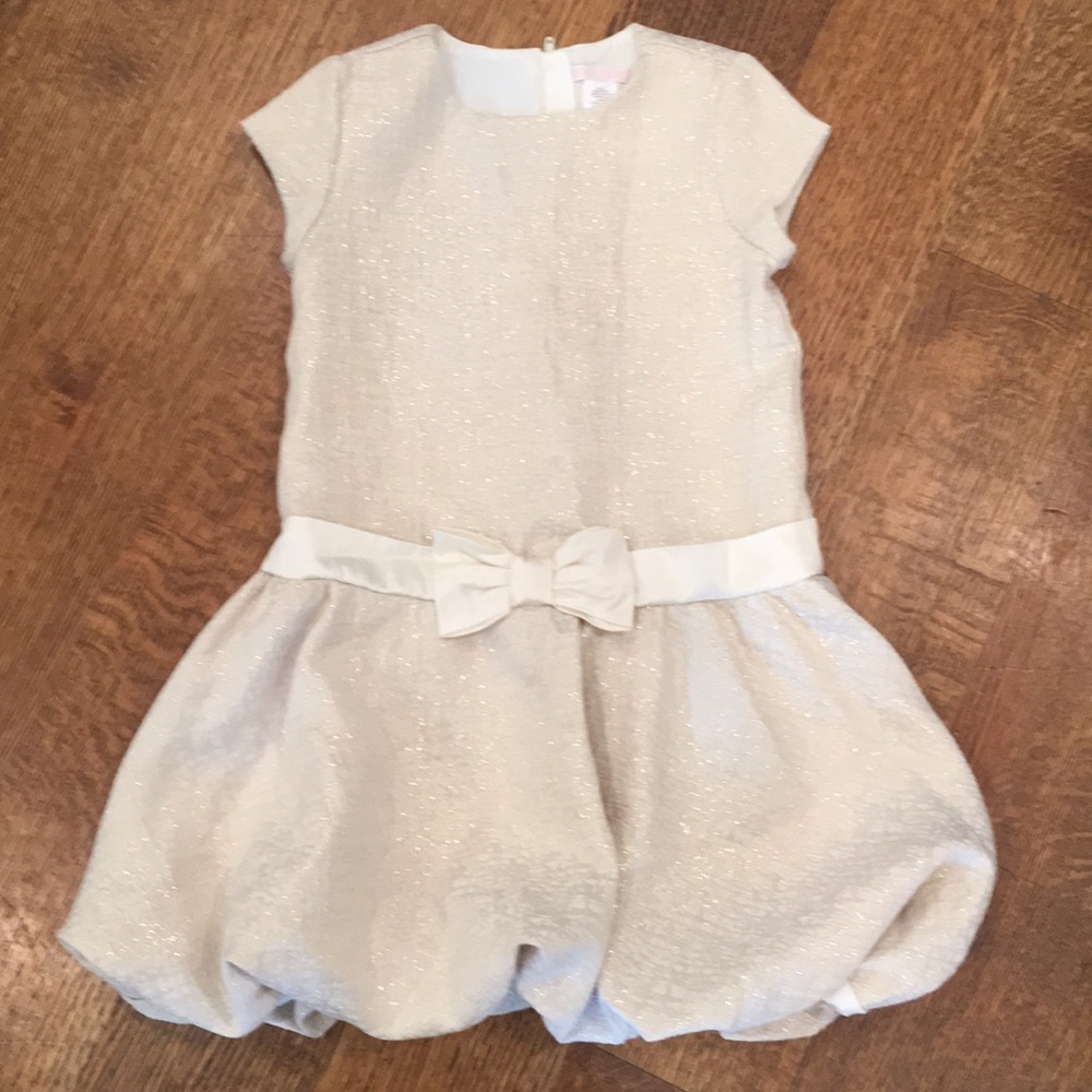 Janie and Jack girls soft gold dress